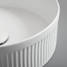 Cove 360mm Matte White Round Ceramic Above Counter Basin